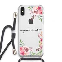 Rozen: iPhone XS Transparant Hoesje met koord Rozen: iPhone XS Transparant Hoesje met koord
