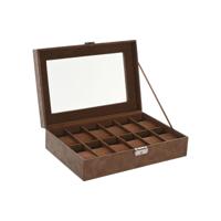 Juwelenkistje Home ESPRIT Bruin Polyurethaan Kristal Hout MDF 30 x 20 x 8 cm