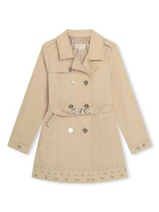 Michael Kors Kids manteau croisé à plaque logo - Tons neutres