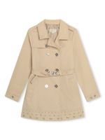 Michael Kors Kids manteau croisé à plaque logo - Tons neutres - thumbnail