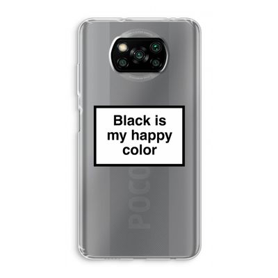 Black is my happy color: Xiaomi Poco X3 NFC Transparant Hoesje