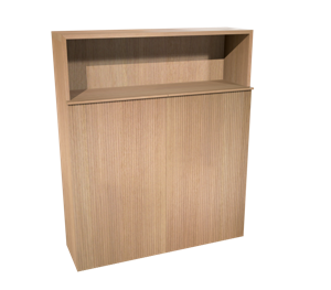 Balmani Forma zwevende badkamerkast naturel eiken 100 x 30 x 120 cm vert. sym. groef