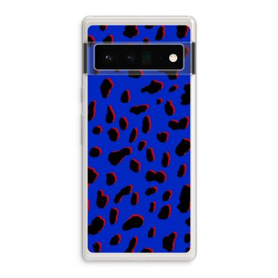 Blue Leopard: Google Pixel 6 Pro Transparant Hoesje