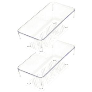 Lade organizer Skuff - 2x - transparant - kunststof - 15 x 7,5 x 5 cm - modulair - ladeverdeler