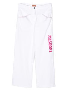 Missoni Kids pantalon droit à sequins - Blanc