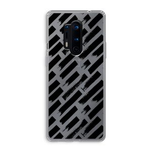 Zwarte vegen: OnePlus 8 Pro Transparant Hoesje