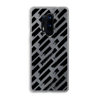 Zwarte vegen: OnePlus 8 Pro Transparant Hoesje