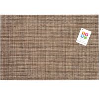 Placemats Hampton - 1x - bruin geweven - PVC - 30 x 45 cm