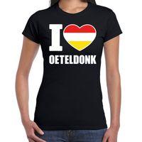 Carnaval I love Oeteldonk / Den Bosch t-shirt zwart voor dames 2XL  -