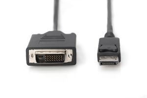 Digitus AK-340301-020-S DisplayPort-kabel DisplayPort / DVI Adapterkabel DisplayPort-stekker, DVI-D 24+1-polige stekker 2.00 m Zwart Schroefbaar