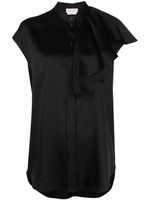 Alexander McQueen blouse sans manches à volants - Noir