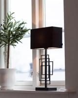 Tafellamp grote fitting zwart en schakelaar By Rydens Paragon 69cm