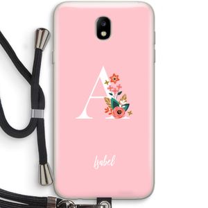 Pink Bouquet: Samsung Galaxy J7 (2017) Transparant Hoesje met koord