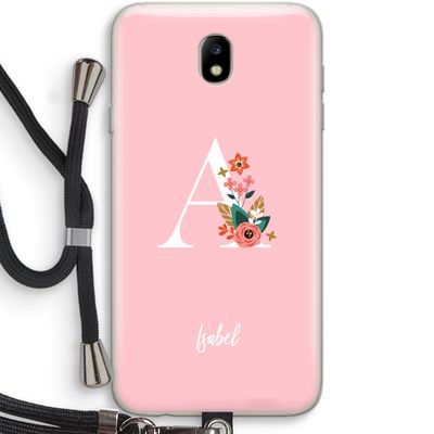 Pink Bouquet: Samsung Galaxy J7 (2017) Transparant Hoesje met koord