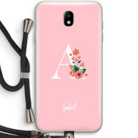 Pink Bouquet: Samsung Galaxy J7 (2017) Transparant Hoesje met koord