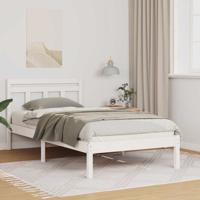 Bedframe Wit 90 x 190 cm Massief grenenhout