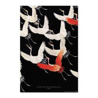 Poster Furisode With A Myriad Of Flying Cranes 61x91,5cm