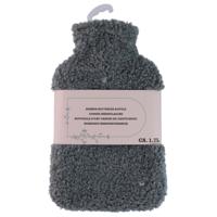 Warmwaterkruik - antraciet - 1,75L - teddy hoes - bedkruik - kruik - kruik met hoes Warmwaterkruik - antraciet - 1,75L - teddy hoes - bedkruik - kruik - kruik met hoes