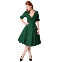 Unique Vintage Delores Swing Dress Green-XL