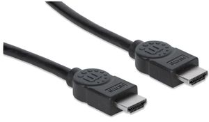 Manhattan 306133-CG HDMI-kabel HDMI Aansluitkabel HDMI-A-stekker, HDMI-A-stekker 5.00 m Zwart 4K UHD