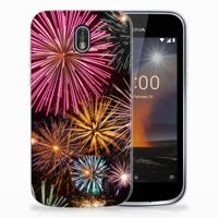Nokia 1 | Sillicone Back Cover | Vuurwerk