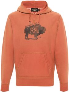 Ralph Lauren RRL hoodie à logo imprimé - Orange