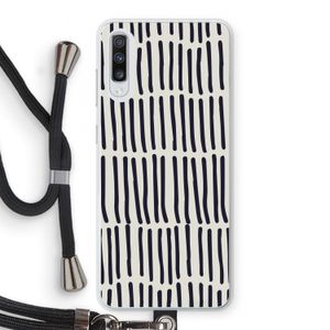 Moroccan stripes: Samsung Galaxy A70 Transparant Hoesje met koord