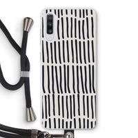 Moroccan stripes: Samsung Galaxy A70 Transparant Hoesje met koord