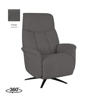 LABEL51 Fauteuil Oslo - Antraciet - Micro Suede - One Size