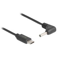 Delock 85393 USB-laadkabel USB-C stekker, DC-stekker 3,5 mm 1.50 m Zwart