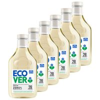 Ecover - Vloeibaar Wasmiddel - ZERO - 0% Parfum & 0% Kleurstoffen - Gevoelige huid - 6 x 1,43L - Voordeelverpakking