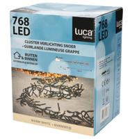 Kerstverlichting - 768 lampjes - afstandsbediening - warm wit - 560cm - clusterverlichting