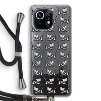 Zwarte poes: Xiaomi Mi 11 Transparant Hoesje met koord