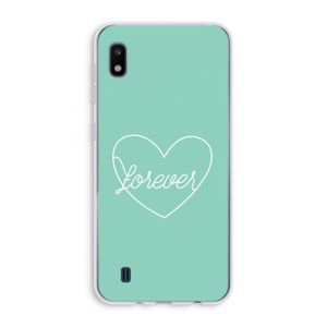 Forever heart pastel: Samsung Galaxy A10 Transparant Hoesje