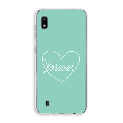 Forever heart pastel: Samsung Galaxy A10 Transparant Hoesje