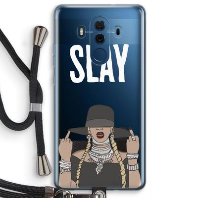 Slay All Day: Huawei Mate 10 Pro Transparant Hoesje met koord