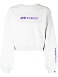 AAPE BY *A BATHING APE® sweat à logo brodé - Gris