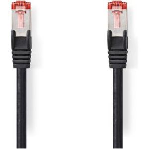 CAT6-kabel | RJ45 Male | RJ45 Male | S/FTP | 0.50 m | Rond | LSZH | Zwart | Label