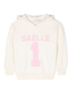 Gaelle Paris Kids hoodie en coton à logo imprimé - Blanc