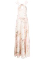 Marchesa Notte Bridesmaids robe longue à volants - Rose