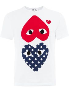 Comme Des Garçons Play t-shirt à logo imprimé - Blanc