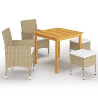 5-delige Tuinset beige