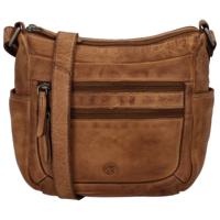 Hide & Stitches paint rock cross body bag-Cognac