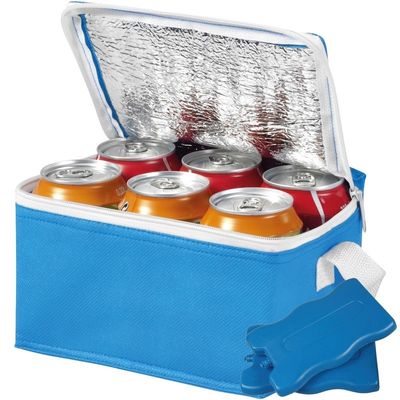 Kleine blauwe koeltas met 2x koelelementen set Kleine blauwe koeltas met 2x koelelementen set