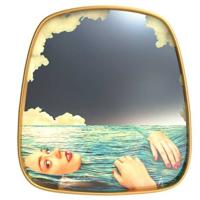 Seletti Mirror Gold frame spiegel 54x59 Sea Girl