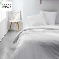 Vandaag prestige vandaag Blate - 240 x 260 cm - 2 personen - 100% percale macramé -afwerking - krijt Vandaag prestige vandaag Blate - 240 x 260 cm - 2 personen - 100% percale macramé -afwerking - krijt