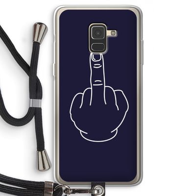 F**k U: Samsung Galaxy A8 (2018) Transparant Hoesje met koord