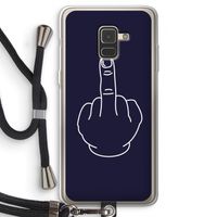 F**k U: Samsung Galaxy A8 (2018) Transparant Hoesje met koord