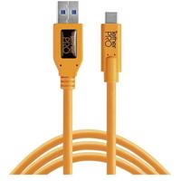 Tether Tools CUC3215-ORG USB-kabel USB-C stekker, USB-C stekker 4.60 m Oranje