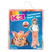 Studio 100 K3 zeemeerminstaart maat 116 (3-6 jaar) & tiara - verkleedkleding
